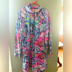 Lily Pulitzer Zip Up Romper luxlectic Size XL